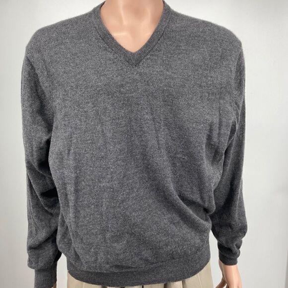 Jos.A.Bank Signature Collection 100% Merino Wool Charcoal Pullover Sz XL - Picture 2 of 7